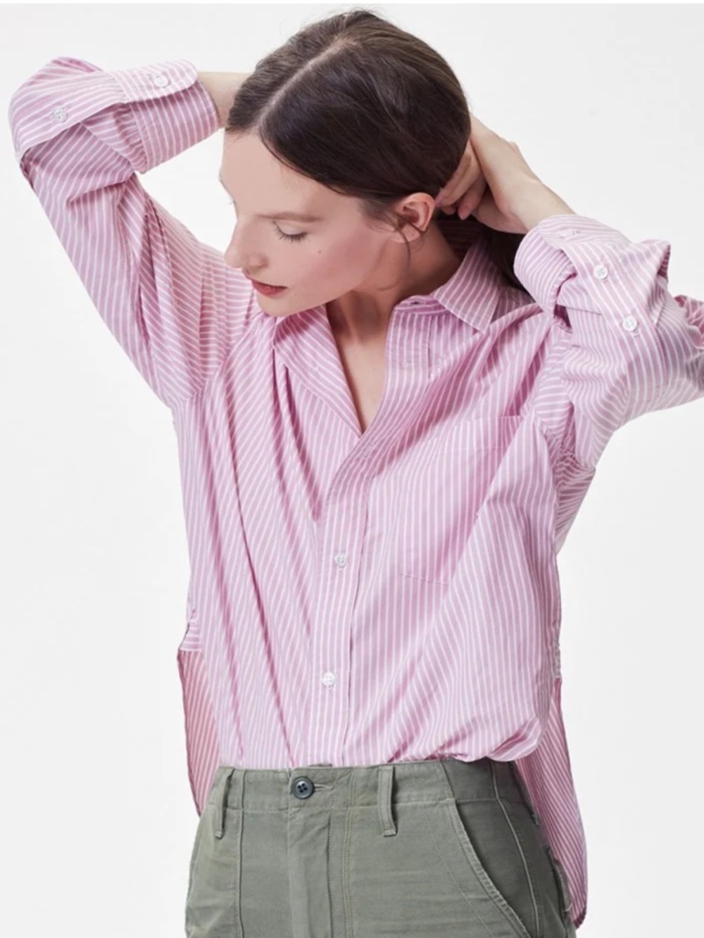 Citizens Of Humanity Pink and White Striped Shirt